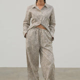 Micro Leopard Hemp Blend Pant