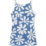 Geo Flower Cotton Mini Dress