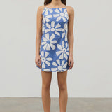 Geo Flower Cotton Mini Dress