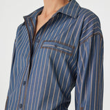 Arcaa Blair Shirt - Muted Blue Stripe