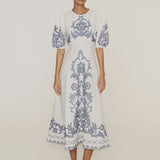 Hazel Embroidered Midi Dress