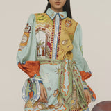 Surrealist Summer Mini Shirtdress