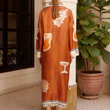 Alemais Soleil D'Amour Silk Midi Dress