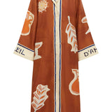 Alemais Soleil D'Amour Silk Midi Dress