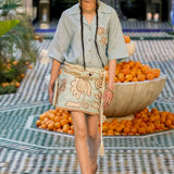 Alemais Azar Raffia Skirt