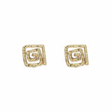 Alemais Le Jardin Square Spiral Studs