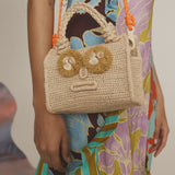 Sunlit Raffia Box Cross Body Bag