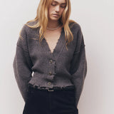 Blanca Pepa Cardigan - Charcoal