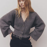 Blanca Pepa Cardigan - Charcoal