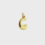 Perlee Beaded Gold Bubble Letter Initial