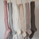 ELMNTL Ribbed Cashmere Knee High Socks - Oatmeal