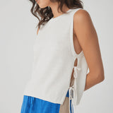 Poppy Cotton Linen Tank - Cream