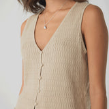 Jude Reversible Vest - Taupe