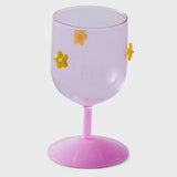Flower Power Wine Glass 2P