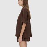 Camilla and Marc Turrell Collared Tee - Chocolate