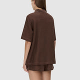 Camilla and Marc Turrell Collared Tee - Chocolate