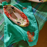 Capri Embroidered Linen 4P Napkin Set