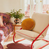 Castilo Round Velvet Cusion - Ginger