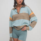 Nagnata Organic Ivy Crop Polo - Cloud