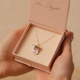 18k Gold Vermeil Rectangular Lotus Locket Pendant
