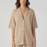Lara Organic Cotton Shirt - Taupe