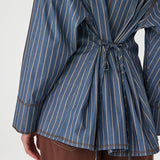 Arcaa Blair Shirt - Muted Blue Stripe