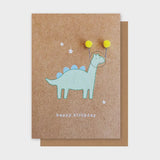 Dinosaur Pom Pom Card