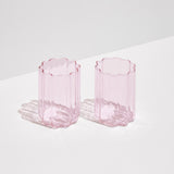 Two Wave Glasses - Pink