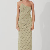 Olive Lattice Knit Dress