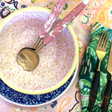 Pink Marble Salad Servers